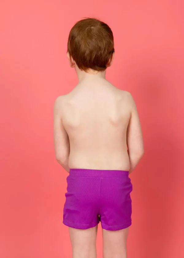 Ribbed Purple | Mini Euro Shorts