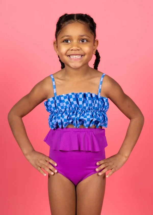 Ribbed Purple | Mini Peplum Bottoms