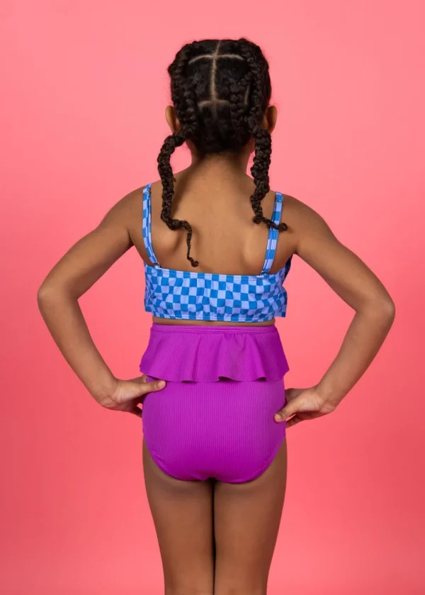 Ribbed Purple | Mini Peplum Bottoms