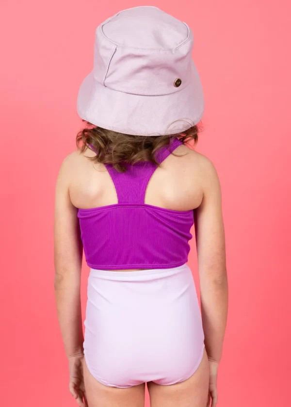 Ribbed Purple | Mini Racer Back Top