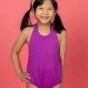 Ribbed Purple | Mini Romper One-Piece