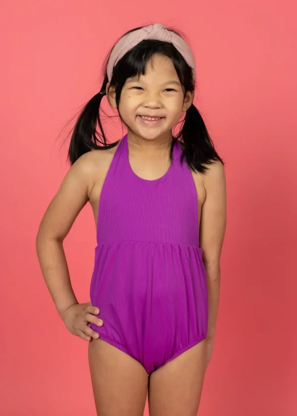 Ribbed Purple | Mini Romper One-Piece