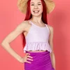 Ribbed Purple | Youth All Ruffled Up Bottoms
