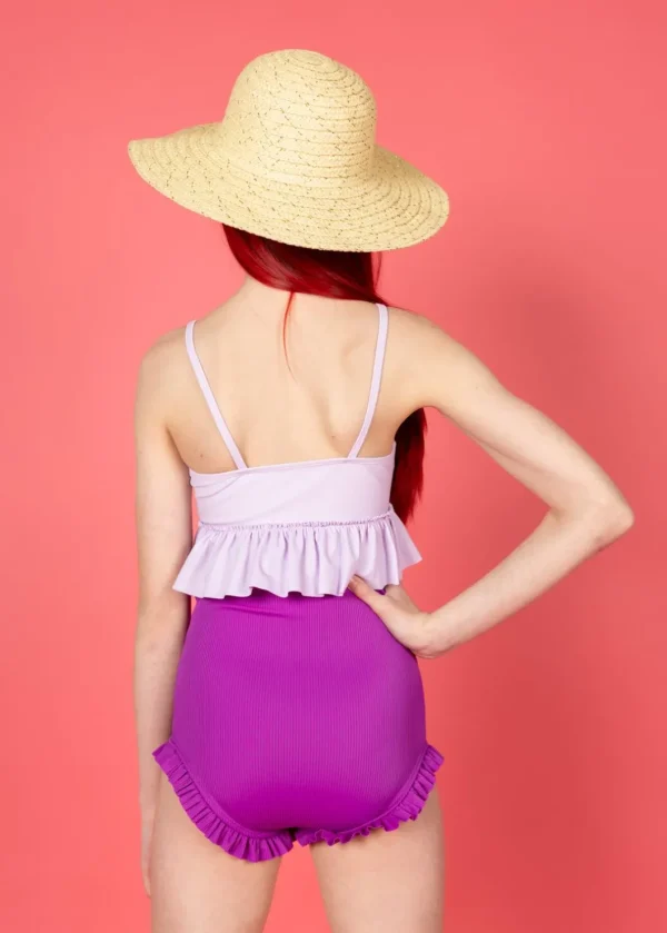 Ribbed Purple | Youth All Ruffled Up Bottoms