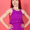 Ribbed Purple | Youth Smocked Bottoms