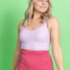 Ribbed Roseate | Extended High-Waisted Bottoms