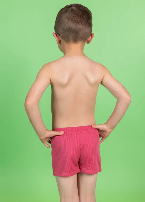 Ribbed Roseate | Mini Euro Shorts