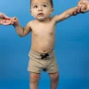 Ribbed Sand Brown | Baby Euro Shorts