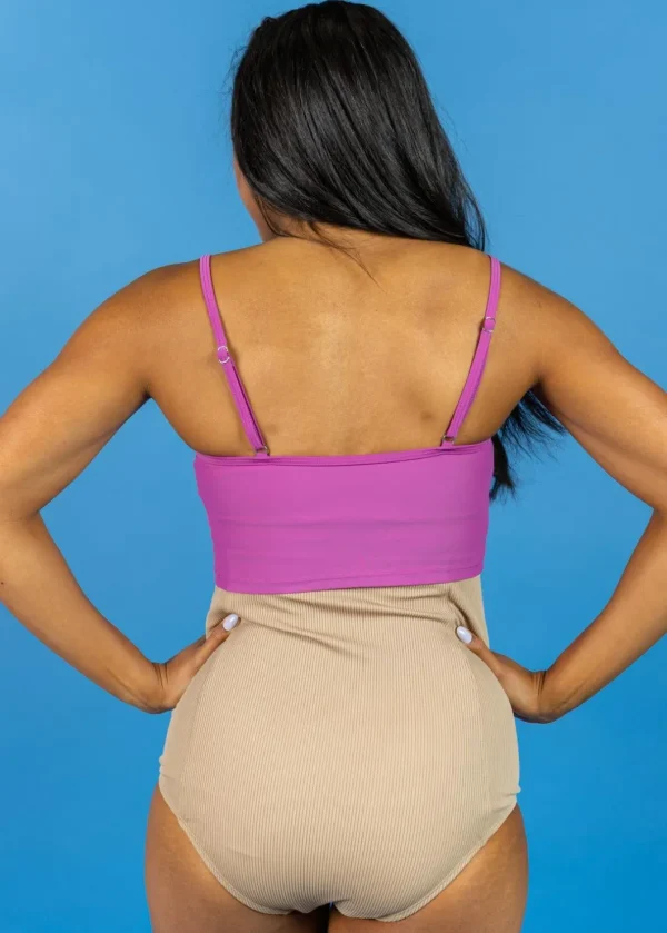 Ribbed Sand Brown | Extended High-Waisted Bottoms