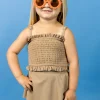 Ribbed Sand Brown | Mini Bandeau Top