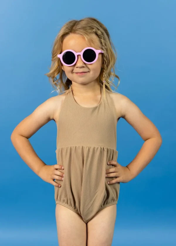 Ribbed Sand Brown | Mini Romper One-Piece