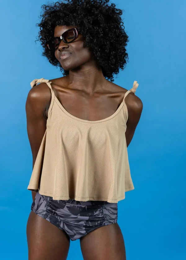 Ribbed Sand Brown | Swing Top
