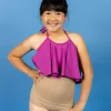 Ribbed Sand Brown | Youth High-Waisted Bottoms