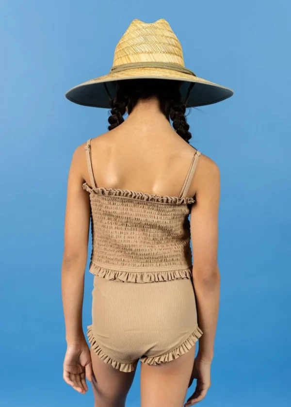 Ribbed Sand Brown | Youth All Ruffled Up Bottoms