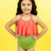 Ribbed Spring Green | Mini High-Waisted Bottoms