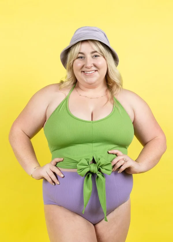 Ribbed Spring Green | Tied-Up Top