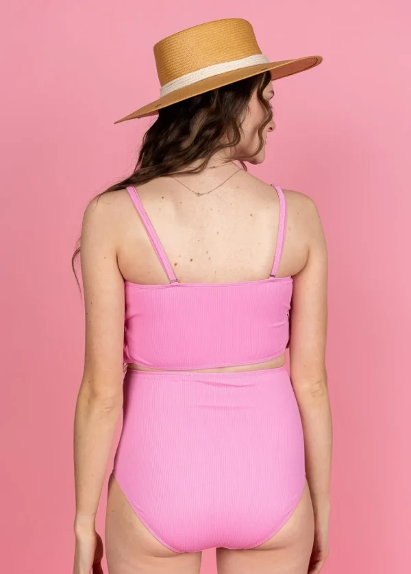 Ribbed Sweet Pink | Maternity Bottoms
