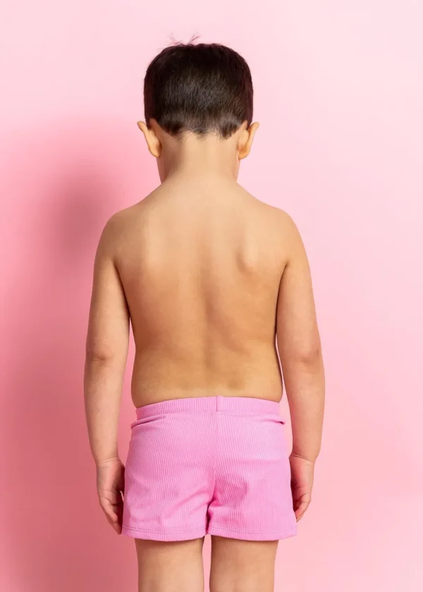 Ribbed Sweet Pink | Mini Euro Shorts