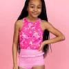 Ribbed Sweet Pink | Youth Mid-Ruffle Bottoms