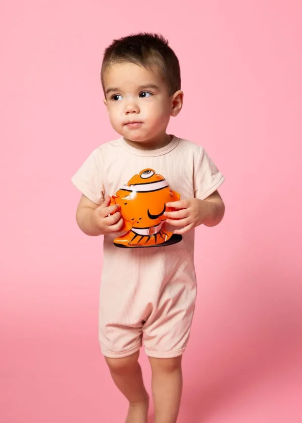 Ribbed Whipped Peach | Baby Shorties Rashguard (Unisex)