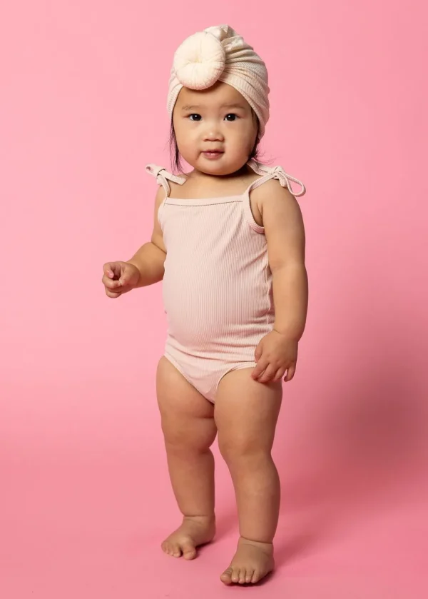 Ribbed Whipped Peach | Baby Simply One-Piece