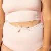 Ribbed Whipped Peach | Bow Bottoms