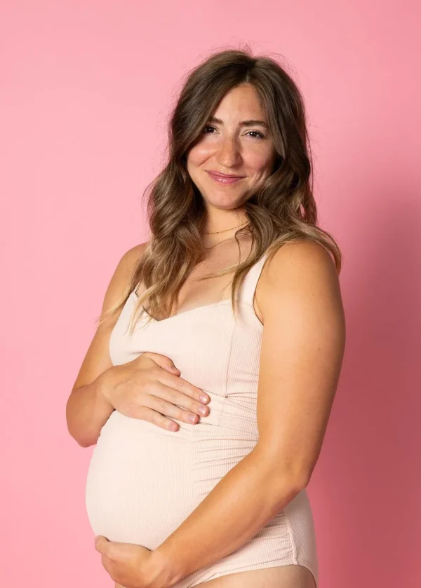 Ribbed Whipped Peach | Maternity Bottoms