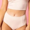Ribbed Whipped Peach | Mid-Rise Bottoms