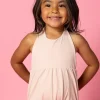 Ribbed Whipped Peach | Mini Romper One-Piece