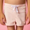 Ribbed Whipped Peach | Mini Euro Shorts