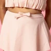 Ribbed Whipped Peach | Mini Detached Short Skirt