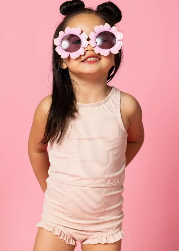 Ribbed Whipped Peach | Mini All Ruffled Up Bottoms