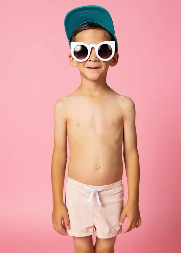 Ribbed Whipped Peach | Mini Euro Shorts