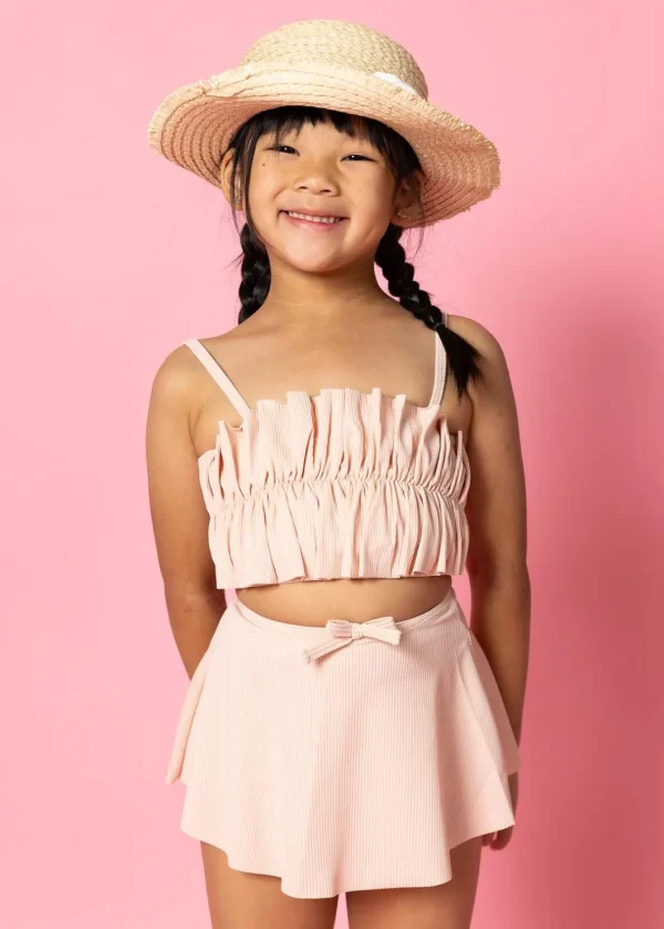 Ribbed Whipped Peach | Mini Detached Short Skirt