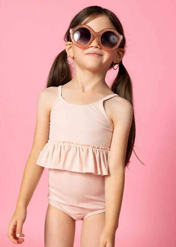 Ribbed Whipped Peach | Mini High-Waisted Bottoms