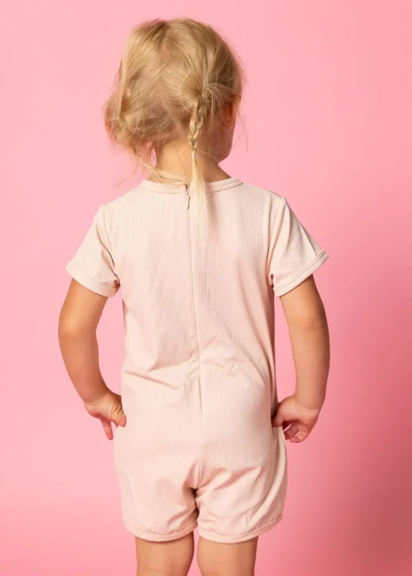 Ribbed Whipped Peach | Mini Shorties Rashguard (Unisex)