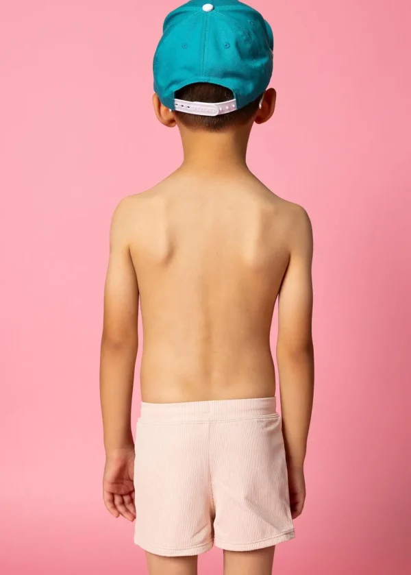 Ribbed Whipped Peach | Mini Euro Shorts