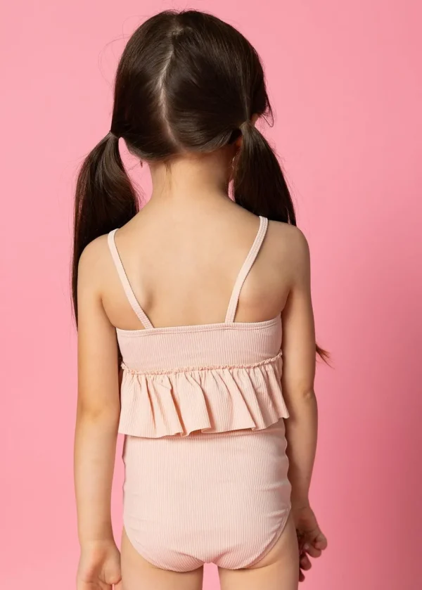 Ribbed Whipped Peach | Mini High-Waisted Bottoms