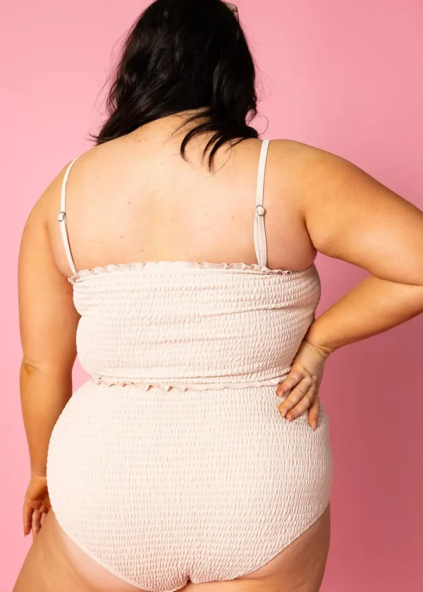 Ribbed Whipped Peach | Smocked Bottoms
