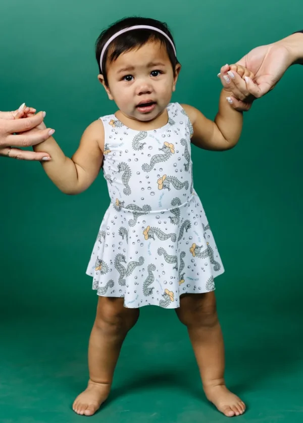 Sea-Haw | Baby Skirted One-Piece