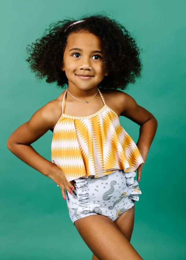 Sea-Haw | Mini Down in Front Ruffle Bottoms