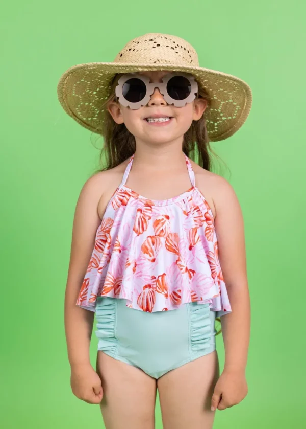 Spearmint | Mini Down in Front Ruffle Bottoms