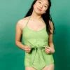 Sweet Pea Green | Extended High-Waisted Bottoms