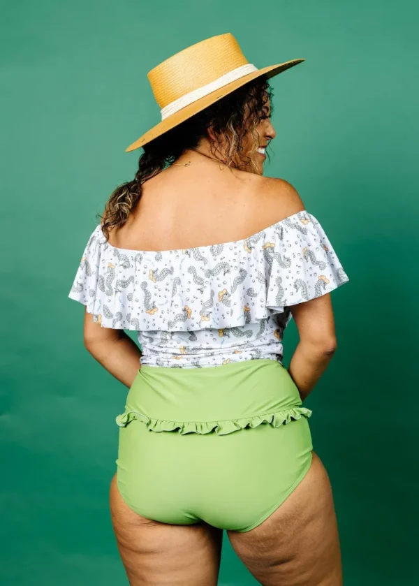 Sweet Pea Green | Mid-Ruffle Bottoms