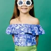 Sweet Pea Green | Mini Down in Front Ruffle Bottoms