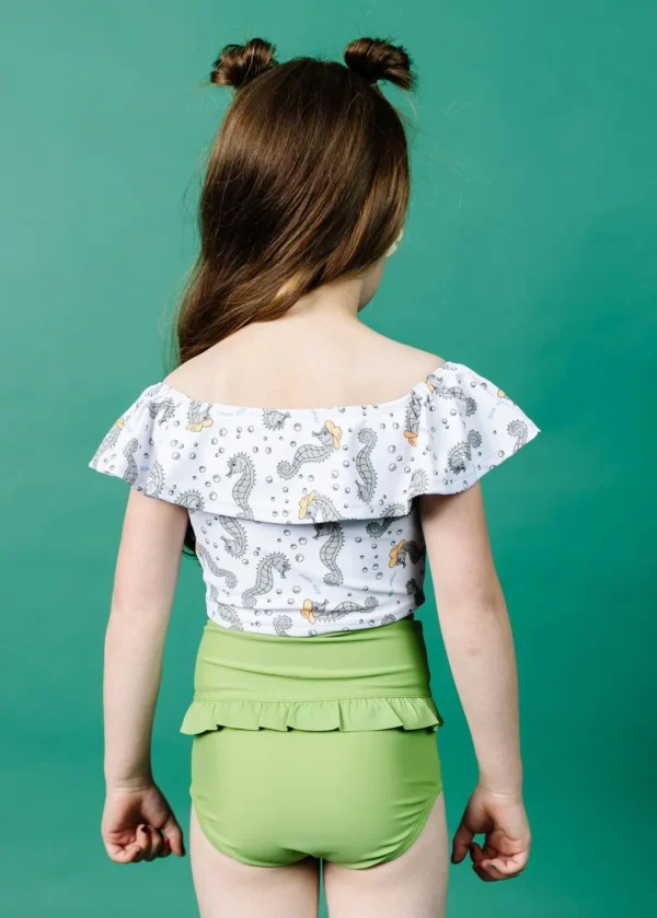 Sweet Pea Green | Mini Mid-Ruffle Bottoms