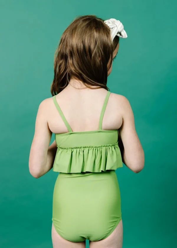 Sweet Pea Green | Mini Peplum Top