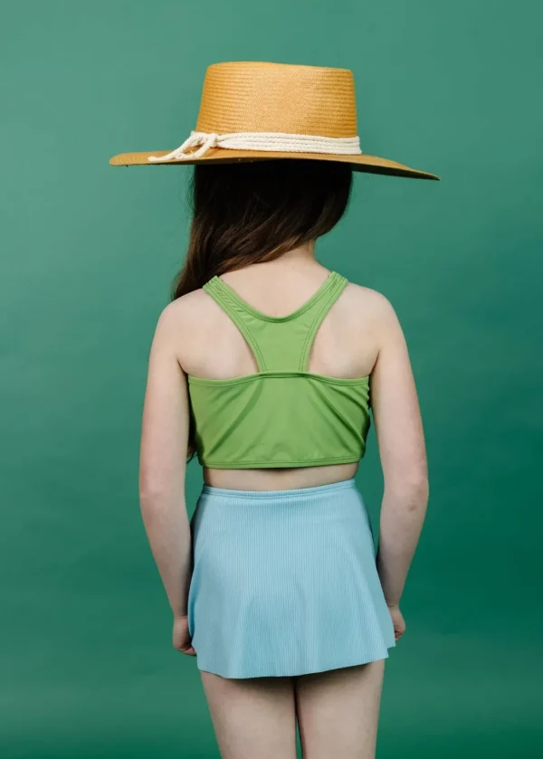 Sweet Pea Green | Mini Racer Back Top