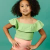Sweet Pea Green | Mini Ruffled Around Top