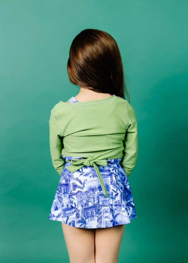 Sweet Pea Green | Mini Wrap Top Rashguard